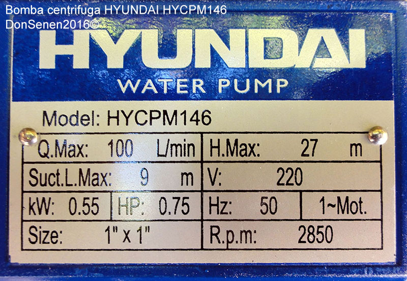 Bomba centrifuga HYUNDAI HYCPM146