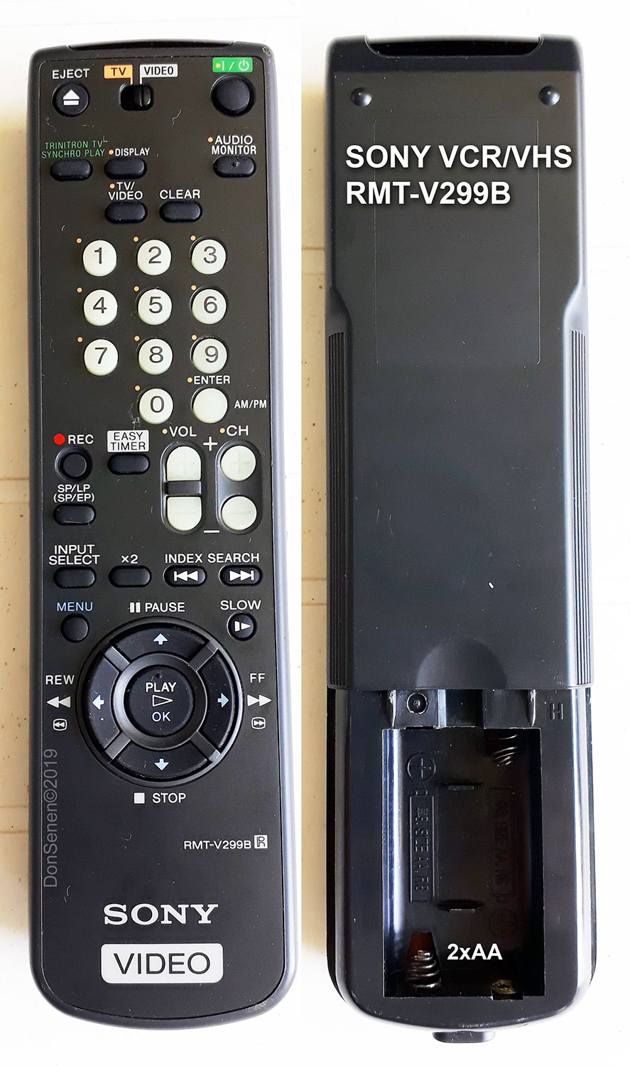 Control remoto videocasetera vcr vhs SONY RMT-V299B